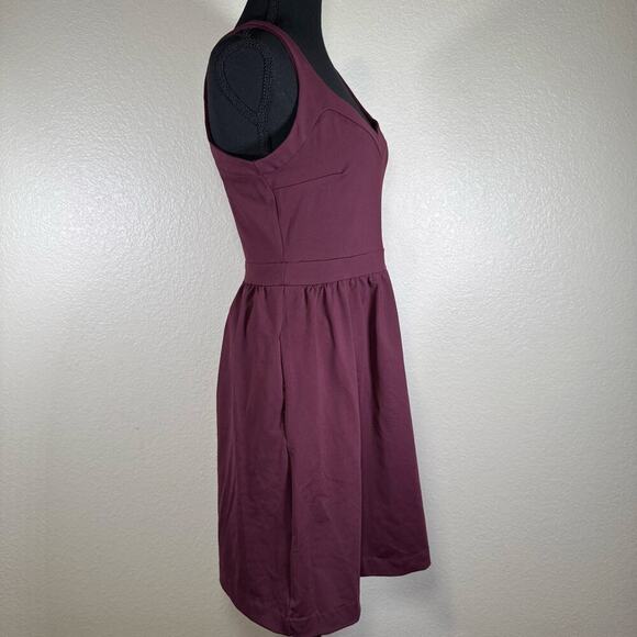 Cynthia Rowley Burgundy Purple Sleeveless V Neck Stretchy Pockets Dress Size M - Picture 4 of 8